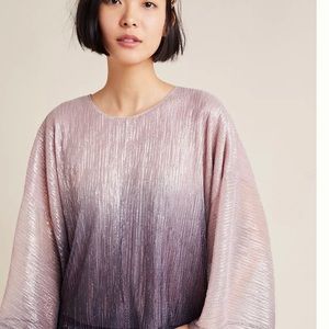 Anthropologie Serena Ombre Metallic Sparkly Top Medium